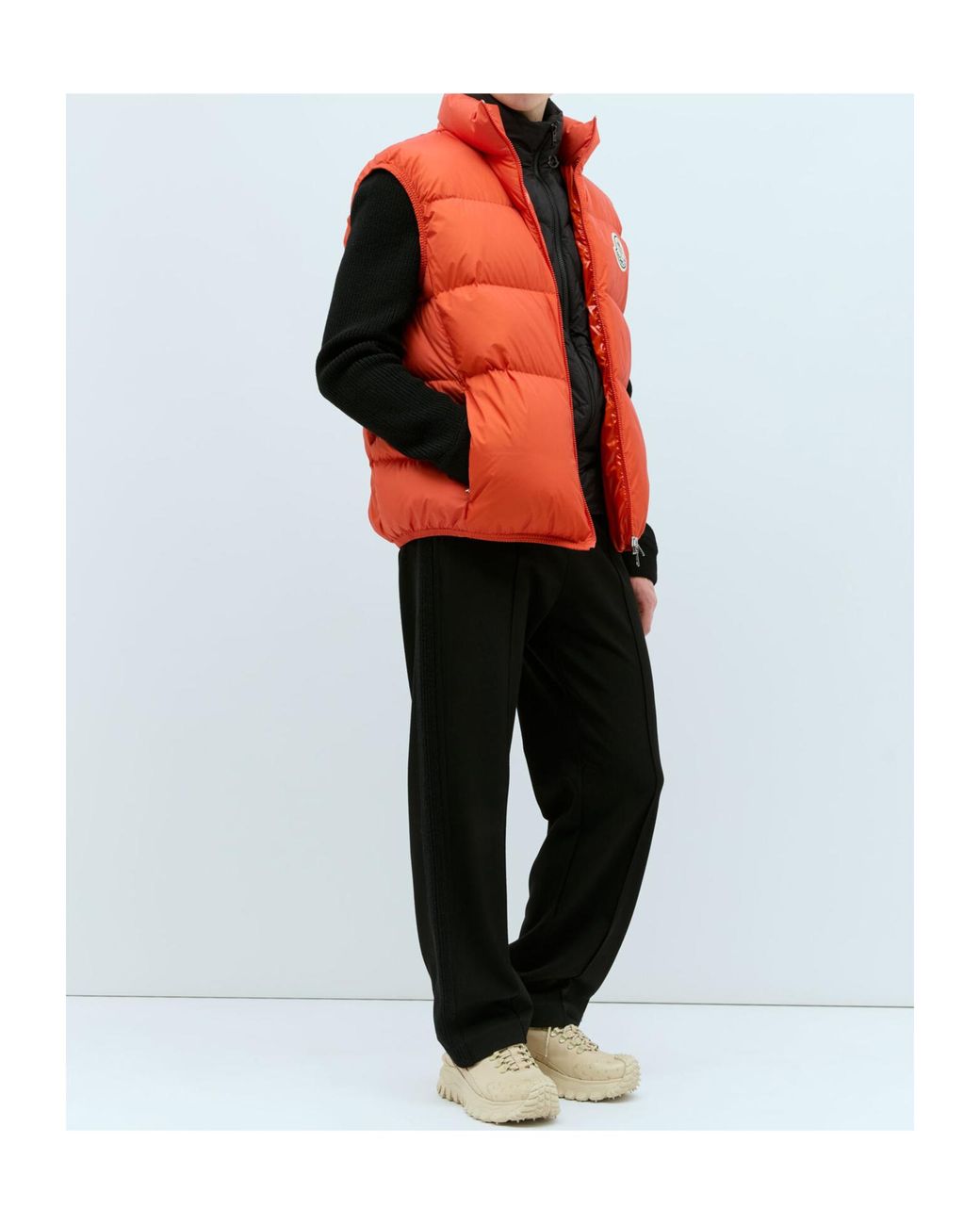 Moncler Orange Almaz Down Vest for men