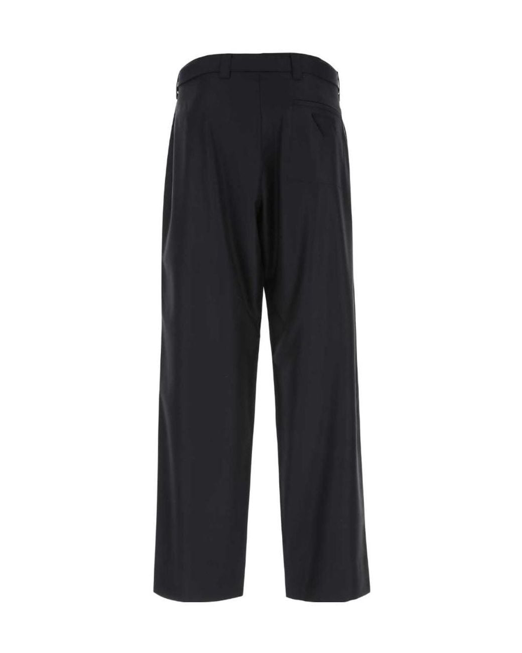 Prada Blue Belted Straight Leg Pants for men