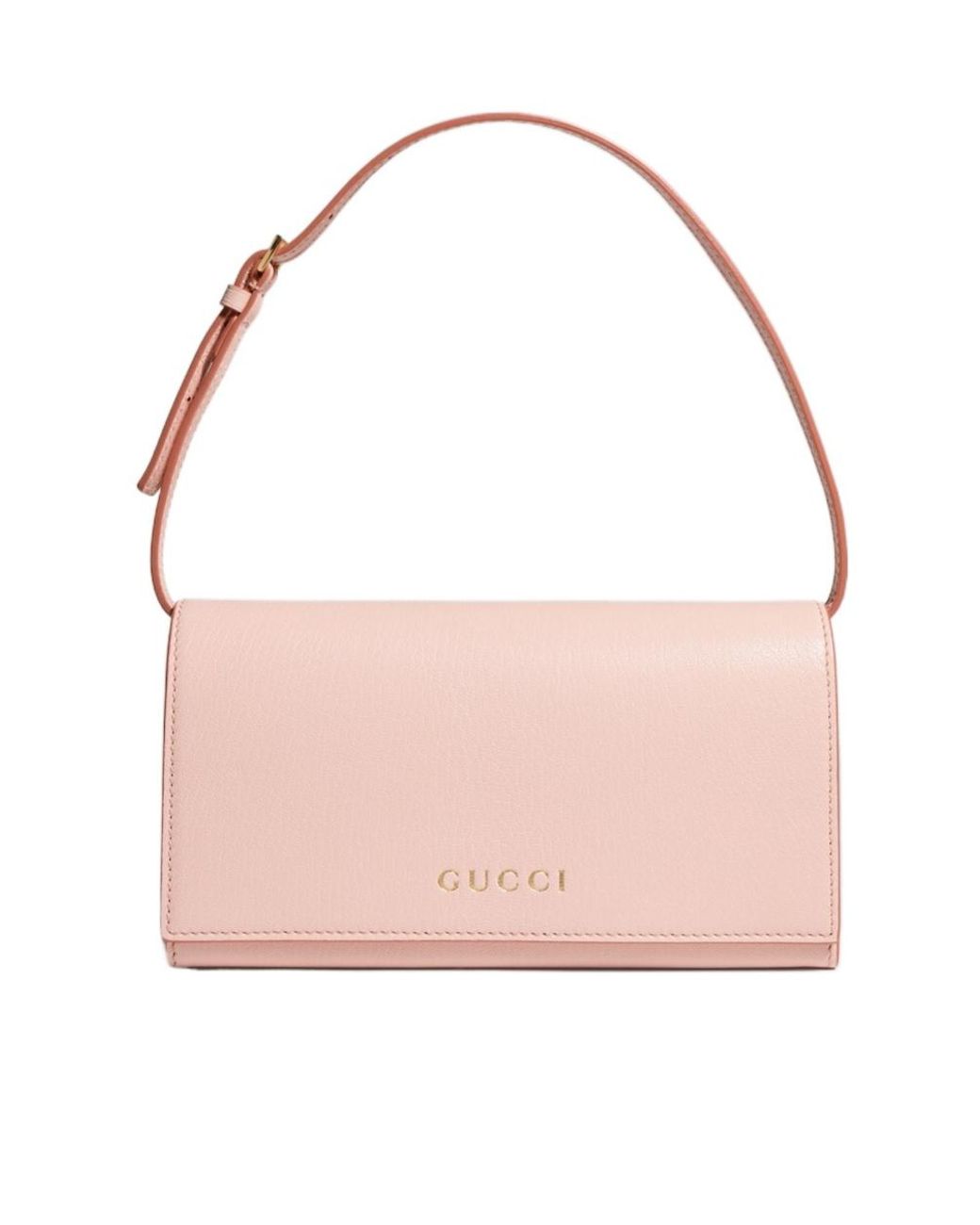 Gucci Pink Mini Pouch With Lettering