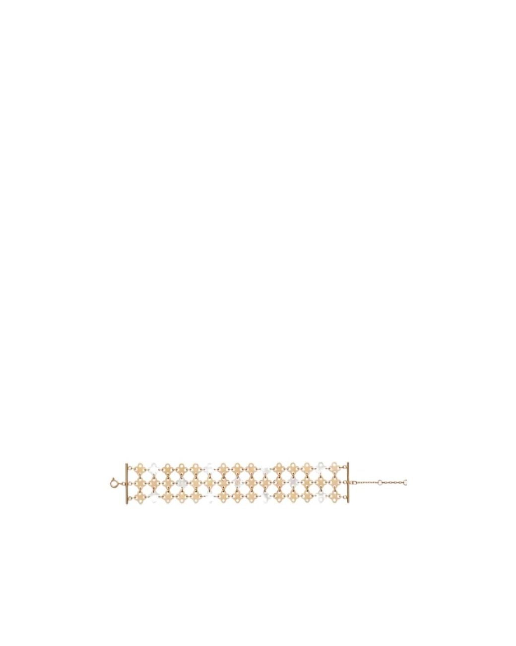 Tory Burch White Forget Me Not Multi-Strand Bracelet