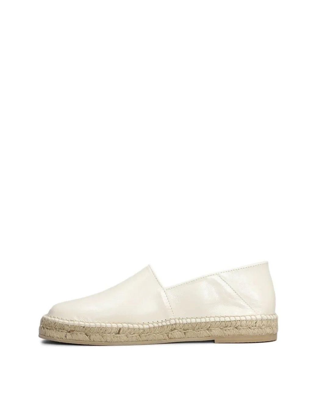 AMI White Leather Espadrilles for men
