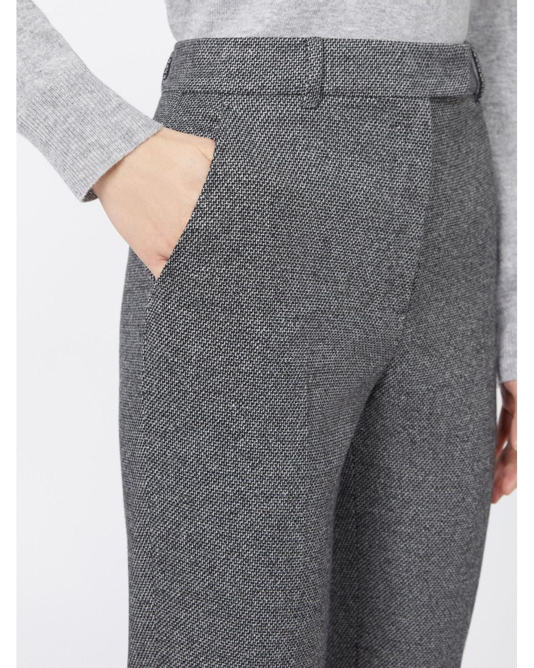 Max Mara Gray Casual Pants With Belt Loops
