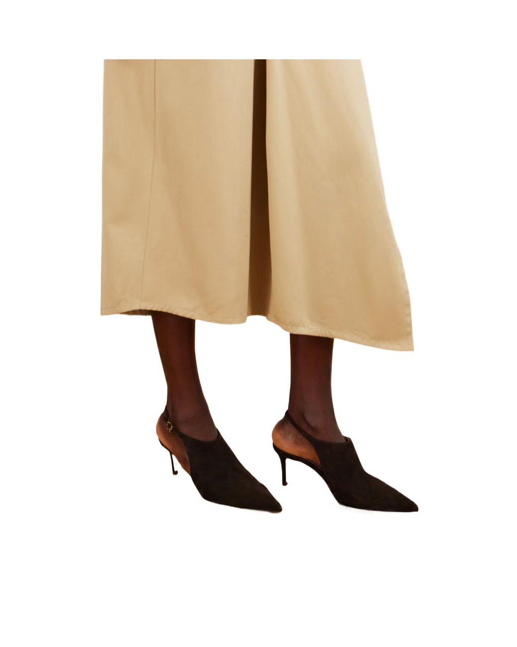 Gianvito Rossi Brown Solid Suede Pumps