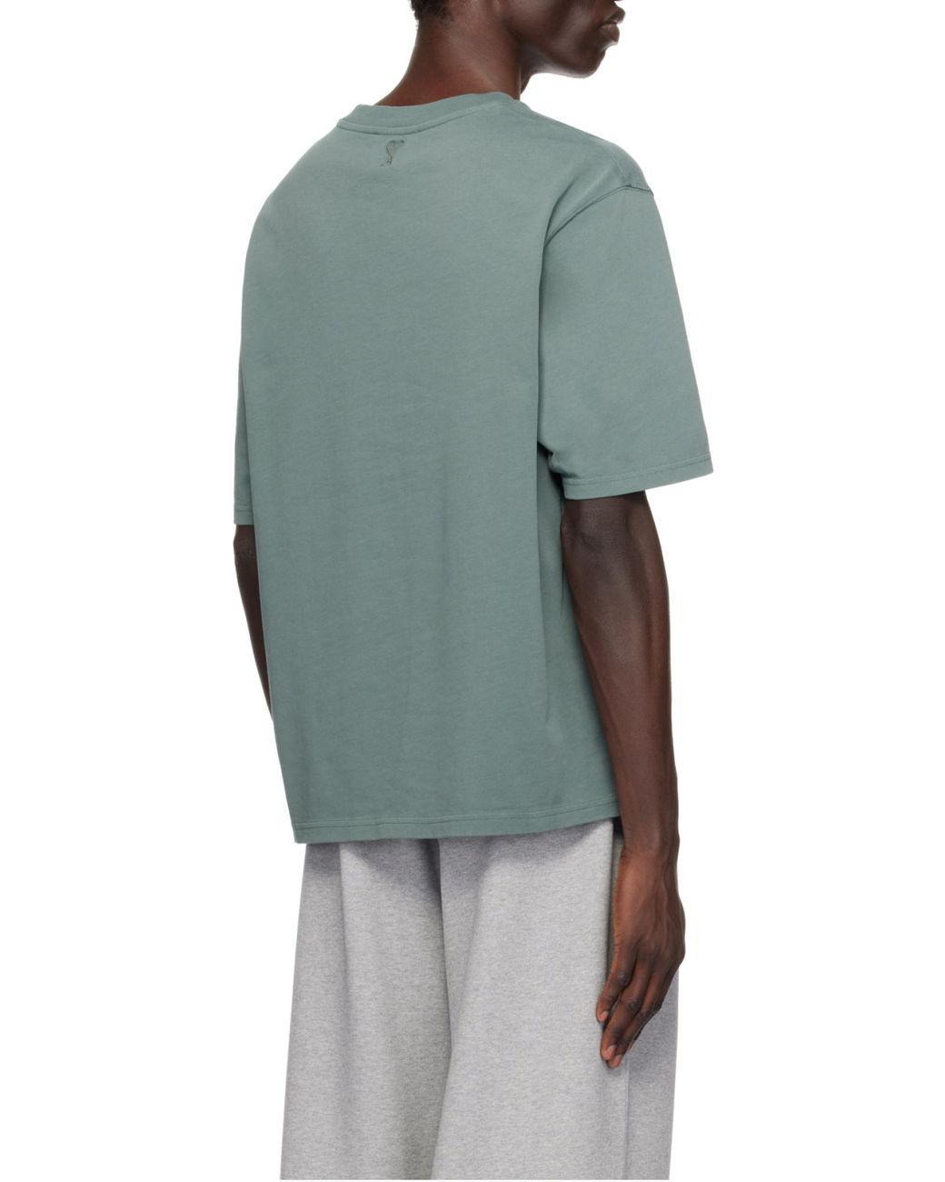 AMI Green Boxy Tshirt Ami for men