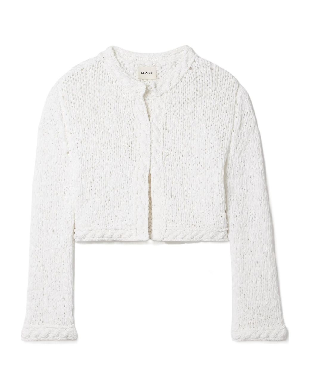 Khaite White Long-Sleeved Cardigan