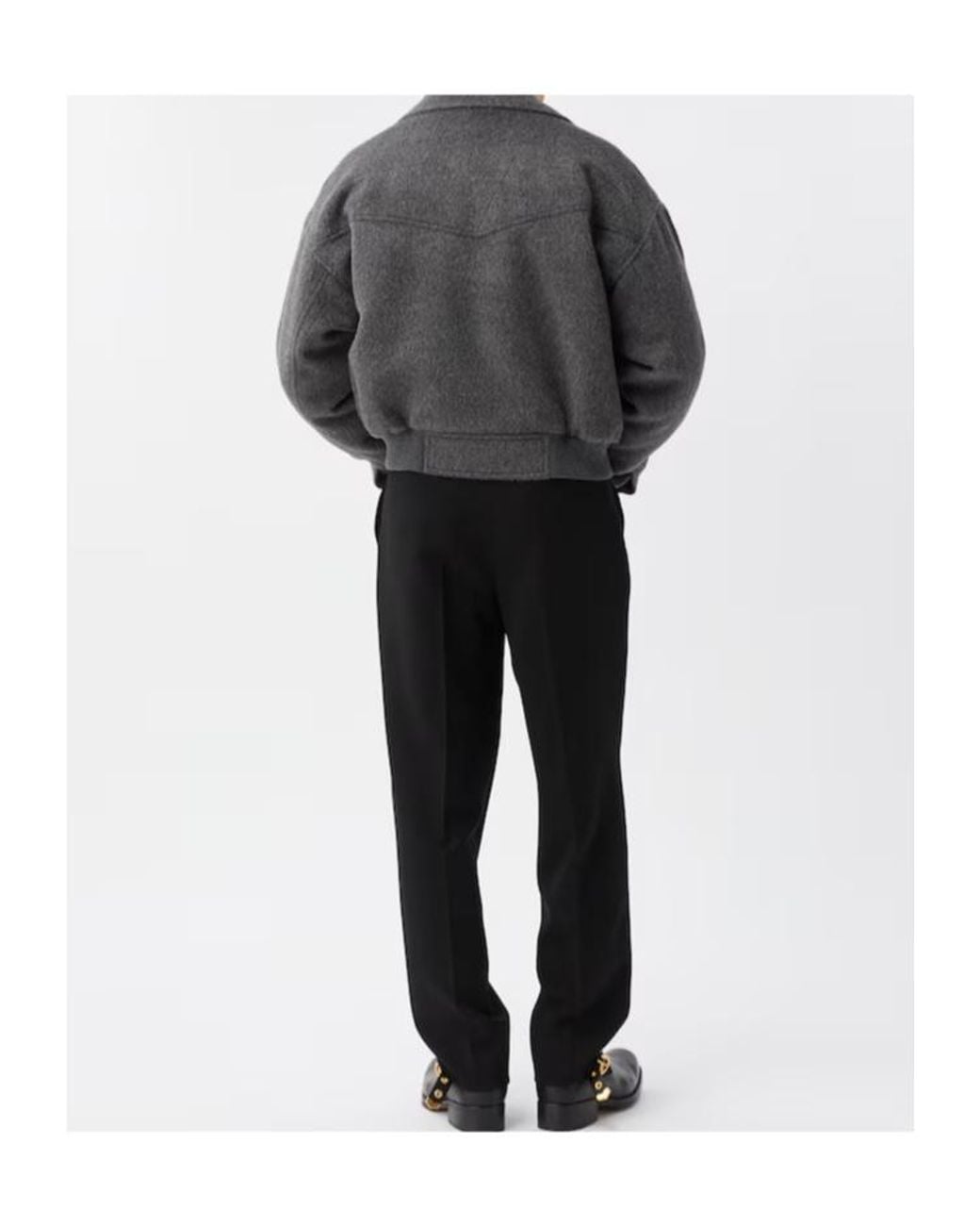 Versace Black Pleated Tailored Pants for men