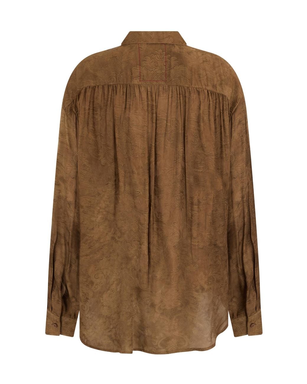 Uma Wang Brown Shirt With Paisley Pattern