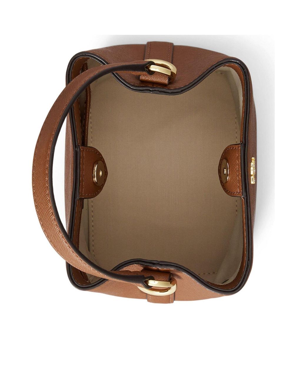 Ralph Lauren Brown Leather Mini Bucket Handbag