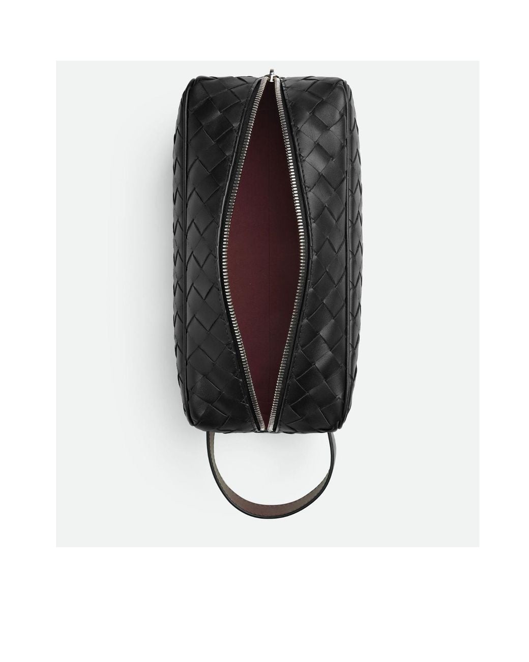 Bottega Veneta Black Intrecciato Travel Pouch for men