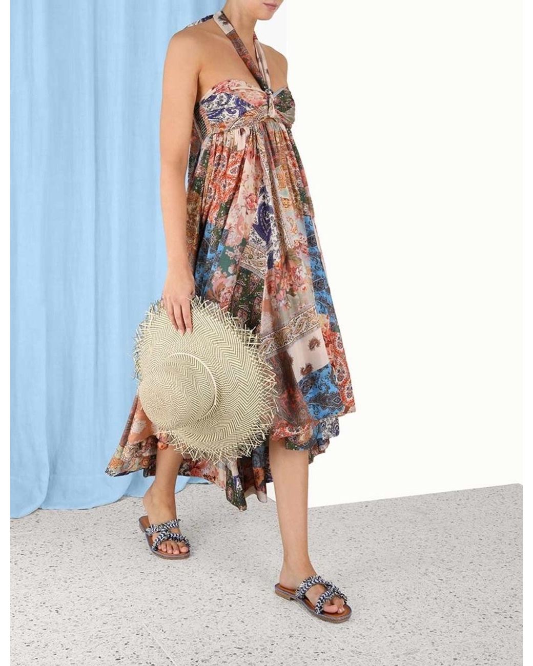 Zimmermann White Devi Halter Maxi Dress