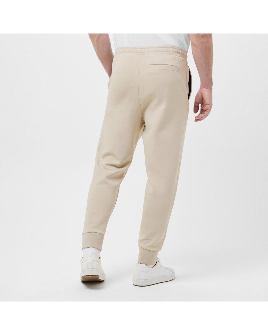 Boss Natural Cotton Cuffed Casual Pants for men