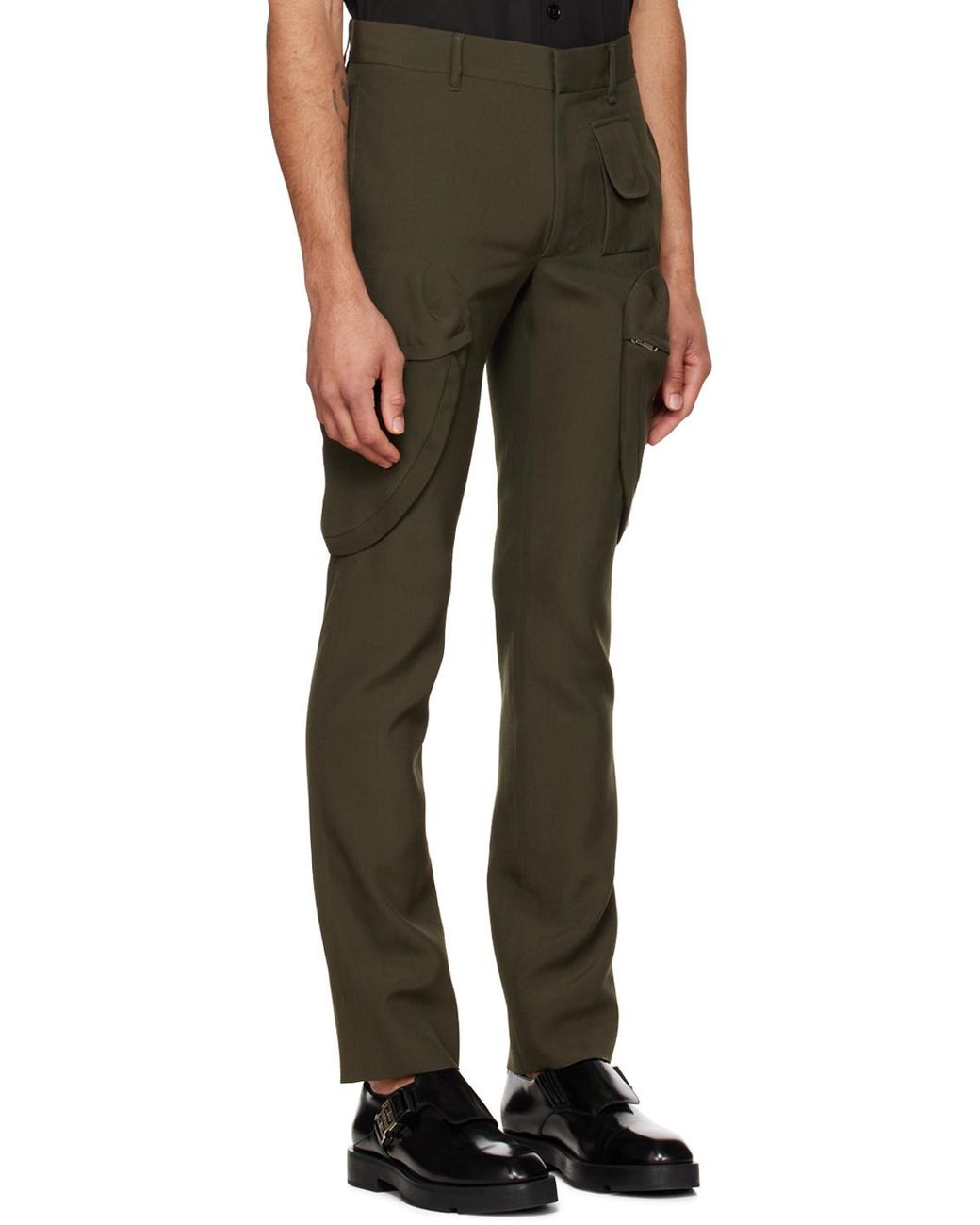 Givenchy Green Slim Fit Cargo Pants for men