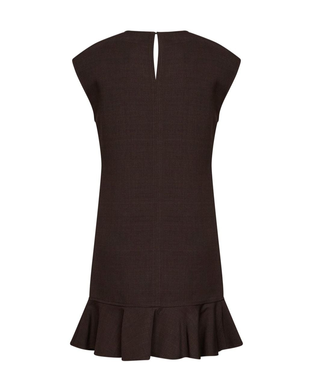 Kaos Brown Round-Neck Dress