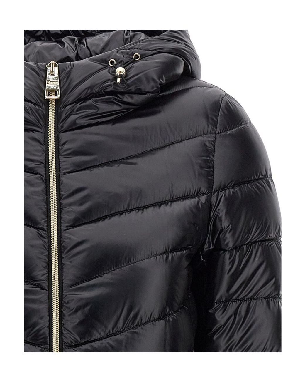 Herno Black Quilted Hooded Drawstring Puffer Jacket