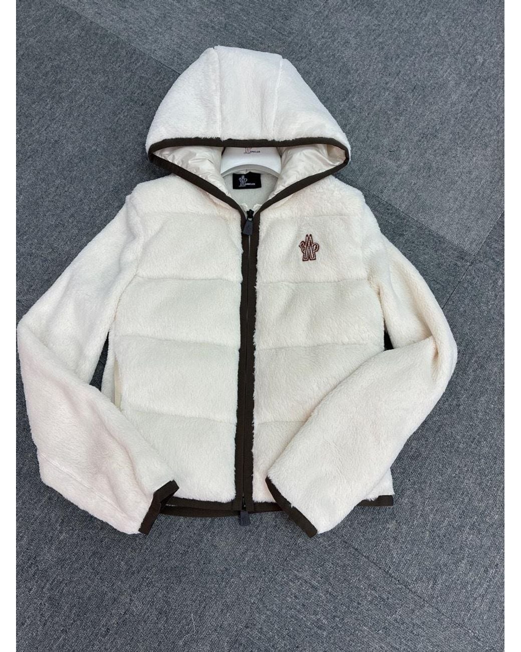 Moncler Gray Grenoble Zip-Up Padded Hoodie