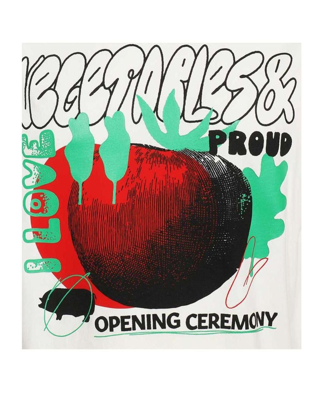 Opening Ceremony White Logo-Printed Crewneck T-Shirt