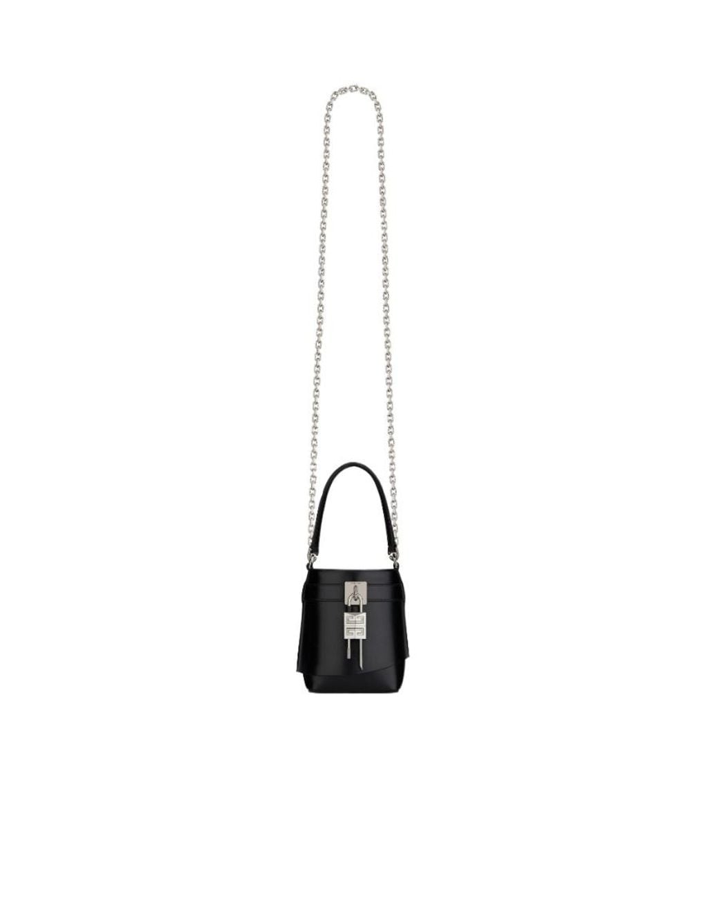 Givenchy Black Shark Lock Micro Top Handle Bag