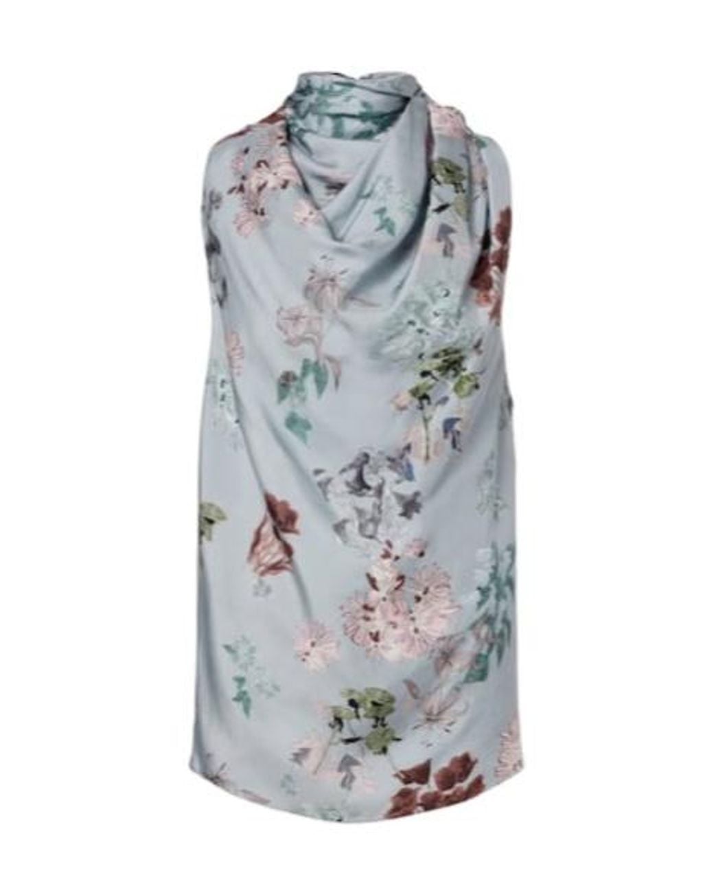 Altuzarra Gray Sleary Floral Draped Silk Top