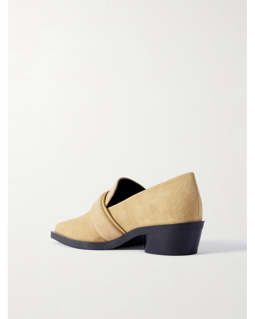 Proenza Schouler Natural Bronco Suede Loafers