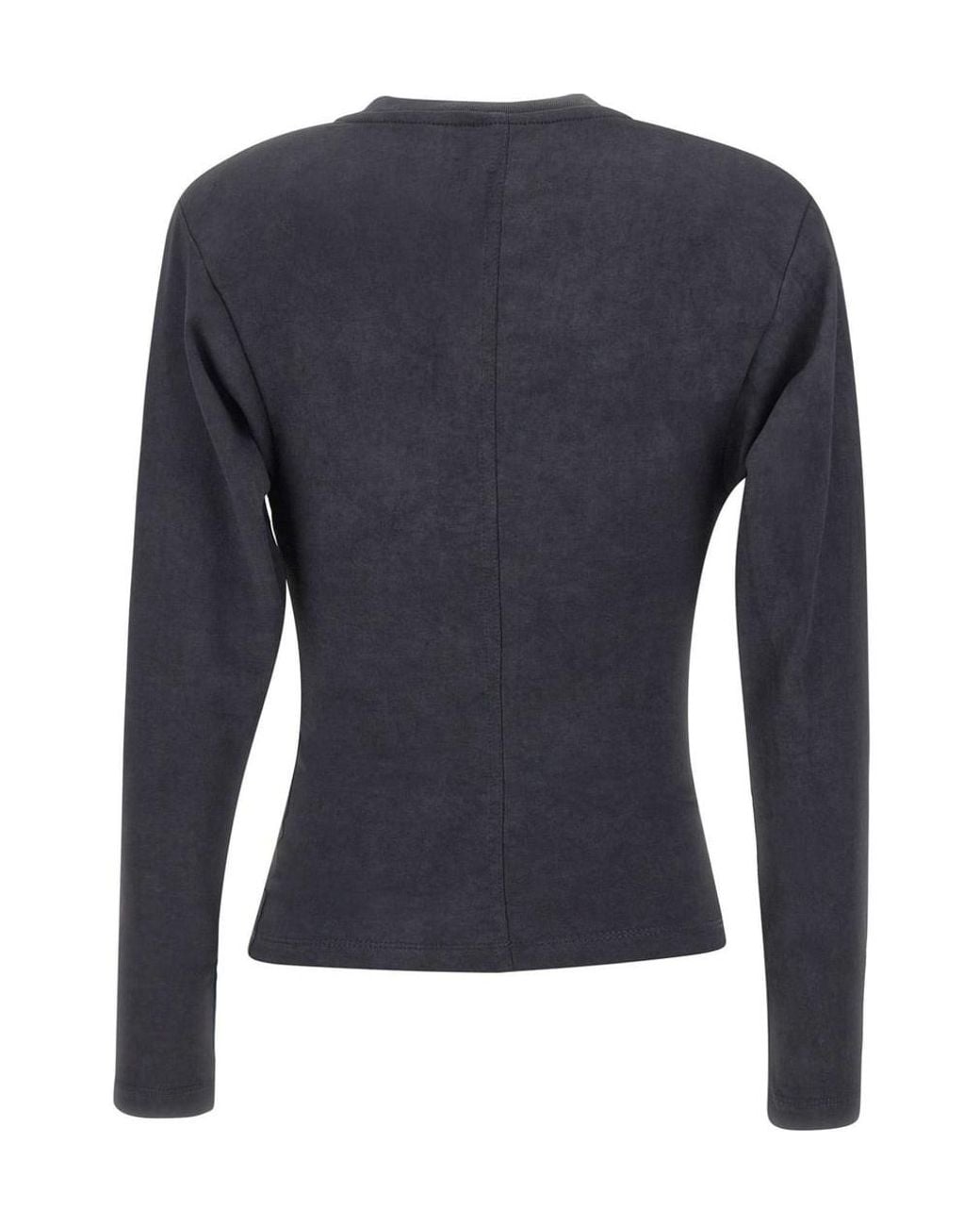 VAQUERA Blue Asymmetric Zip Long Sleeve Top