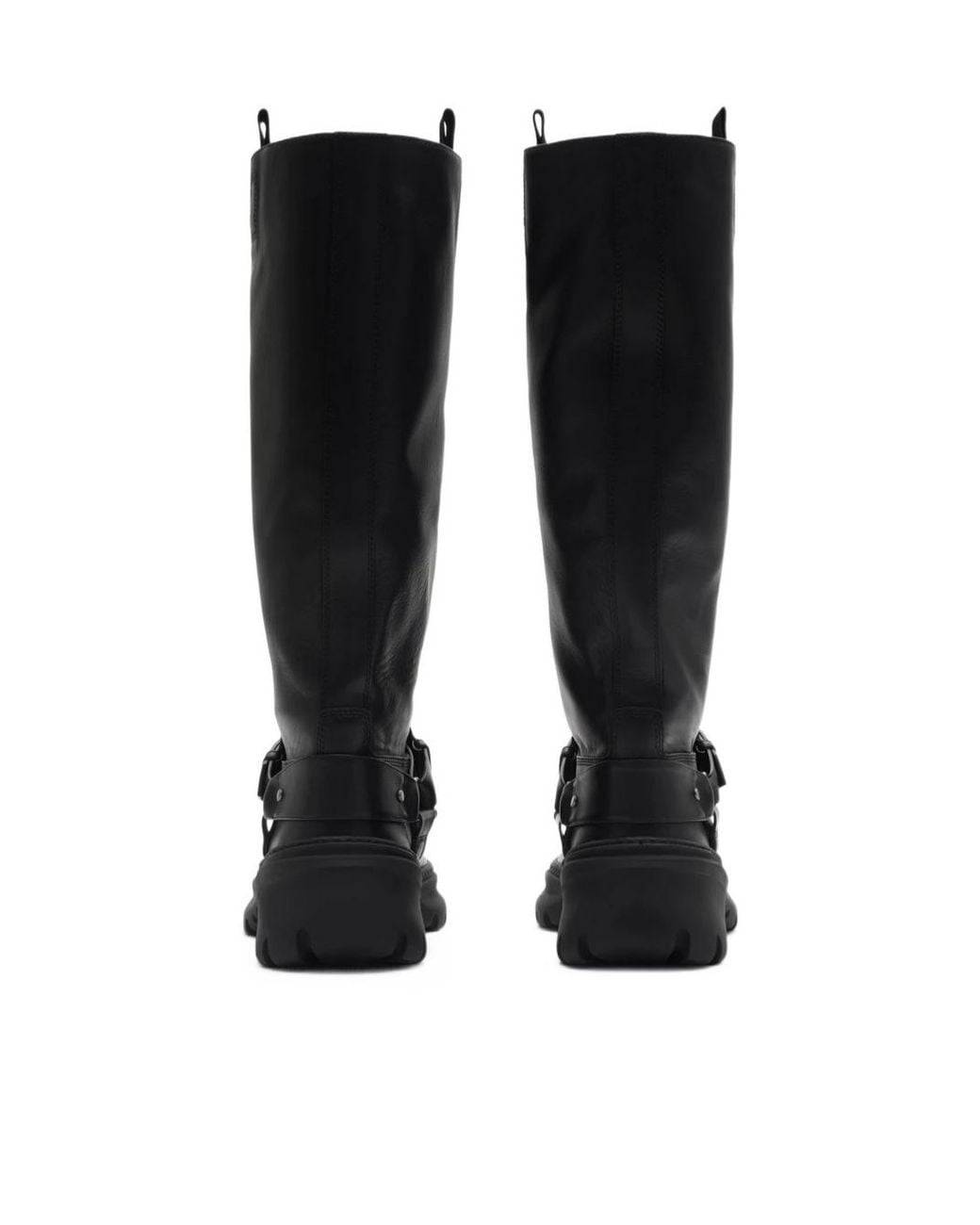 Burberry Black Leather Stomp High Boots​
