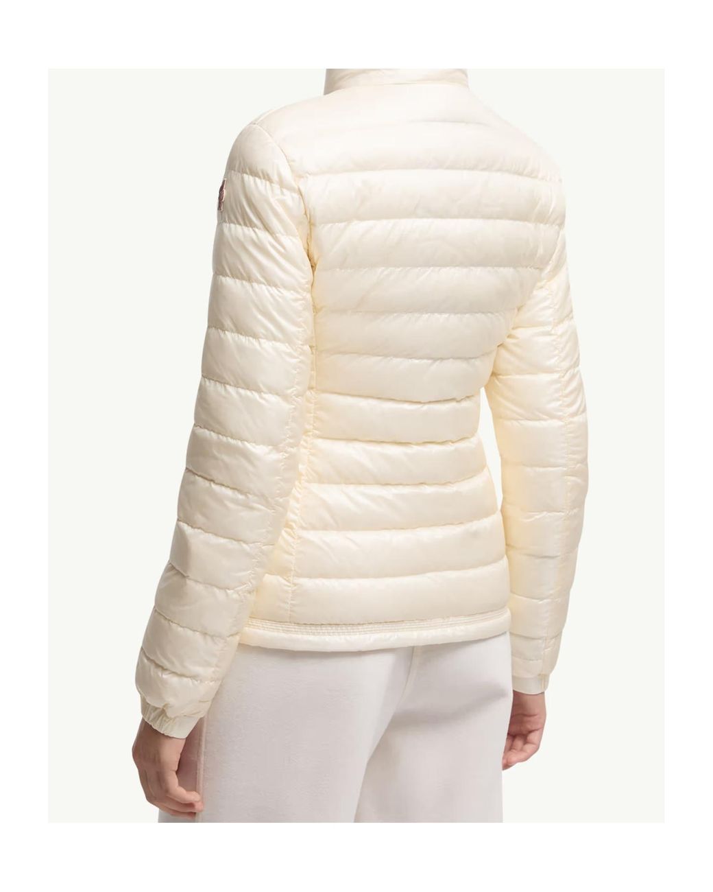 Moncler Natural Grenoble Zip-Up Padded Jacket