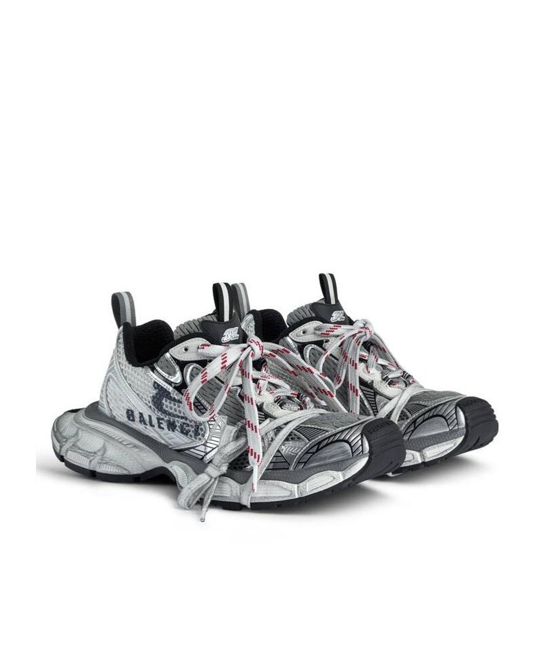 Balenciaga Gray 3 Xl Worn-Effect Sneakers for men