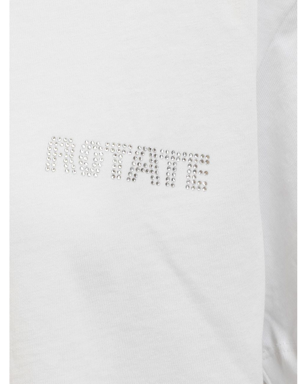 ROTATE BIRGER CHRISTENSEN White Logo Embellished T-Shirt for men