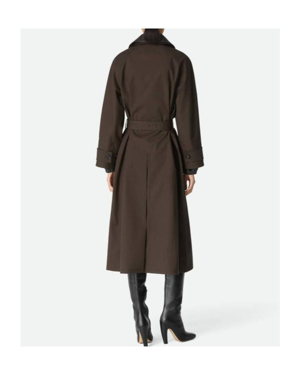 Bottega Veneta Black Cotton Trench Coat
