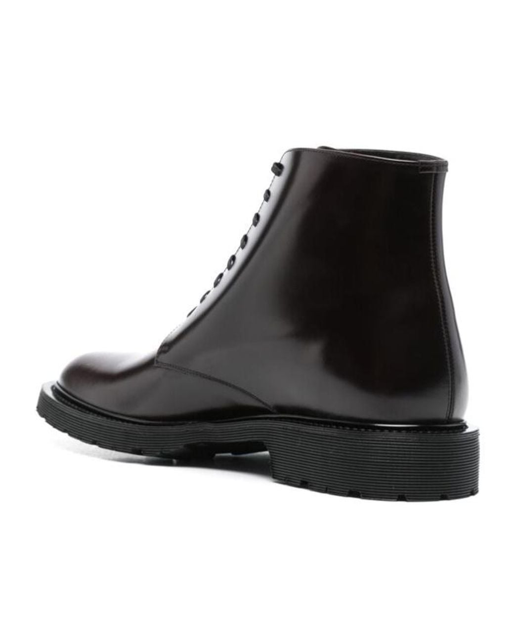 Saint Laurent Black Leather Ankle Boots for men