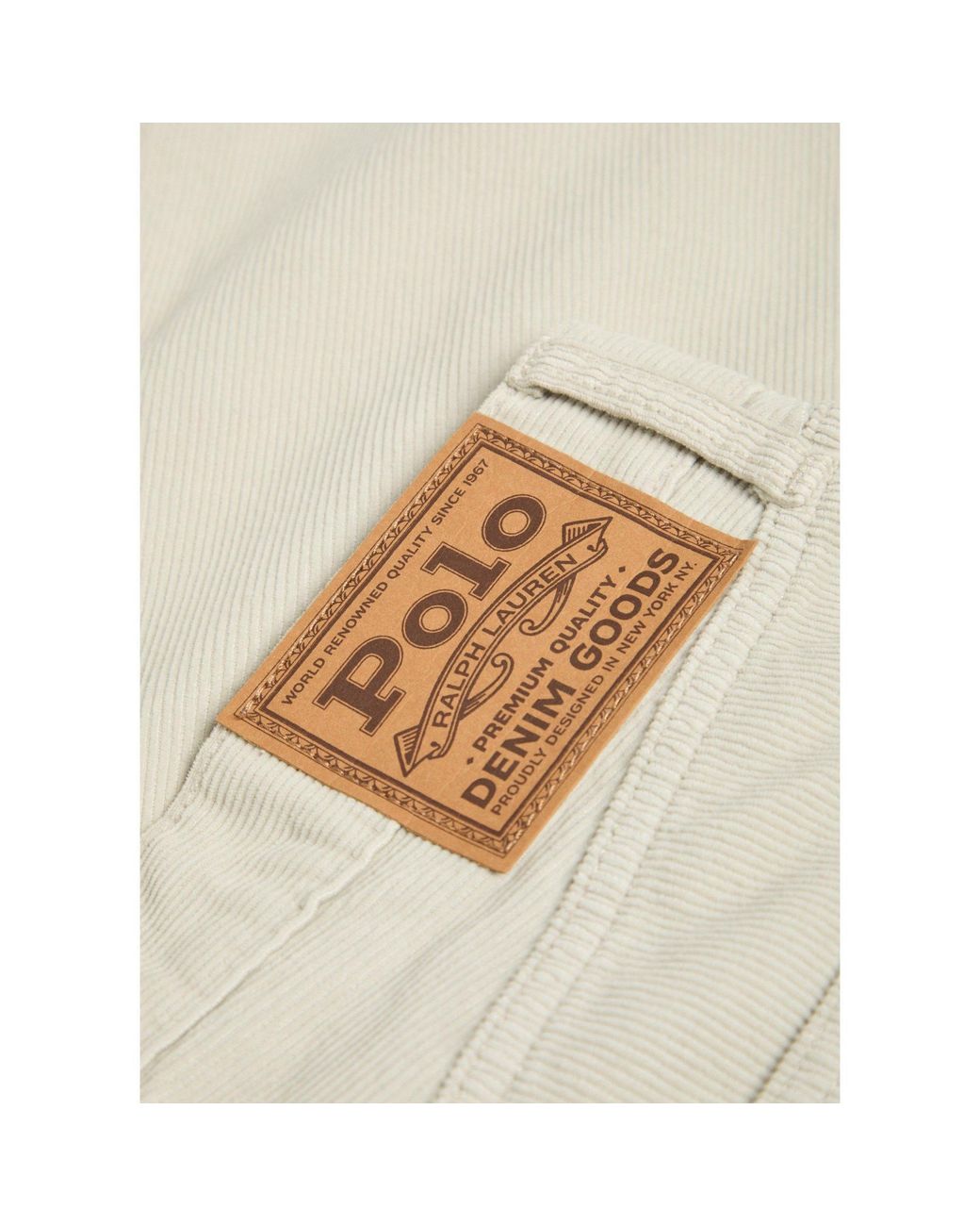 Polo Ralph Lauren Natural Mid-Rise Straight-Leg Corduroy Pants
