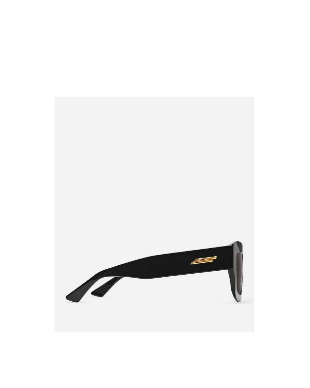 Bottega Veneta Black Eyewear Ultrathin Squared Sunglasses for men