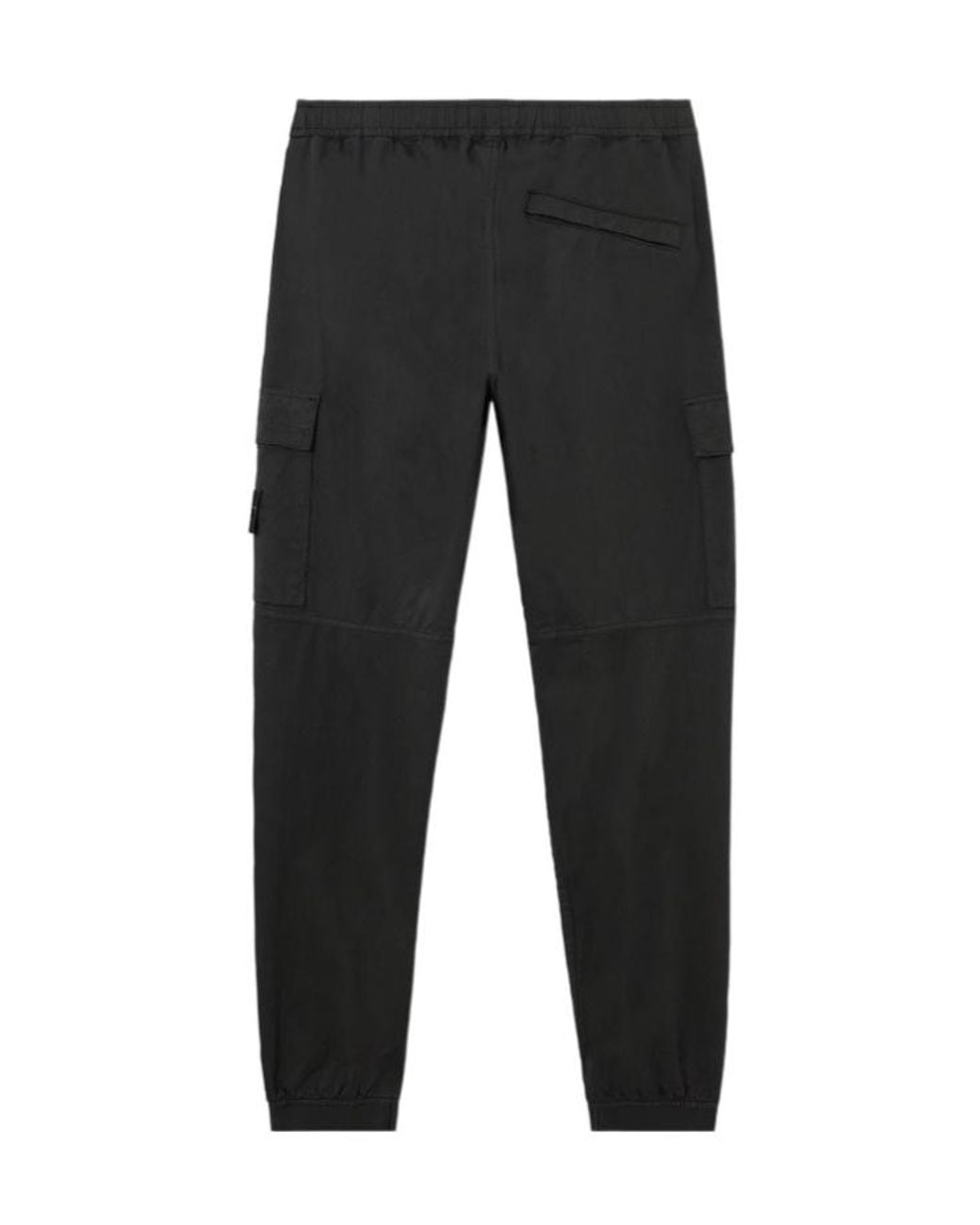Stone Island Black Regular-Tapered-Fit Jogger Trousers With Elastic Waist for men