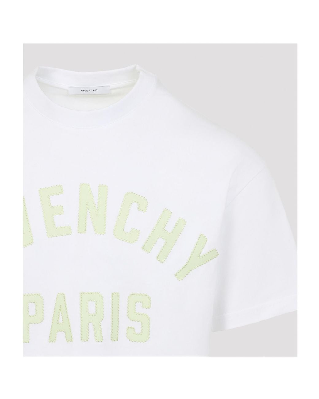 Givenchy White Logo Printed Crewneck T-Shirt for men