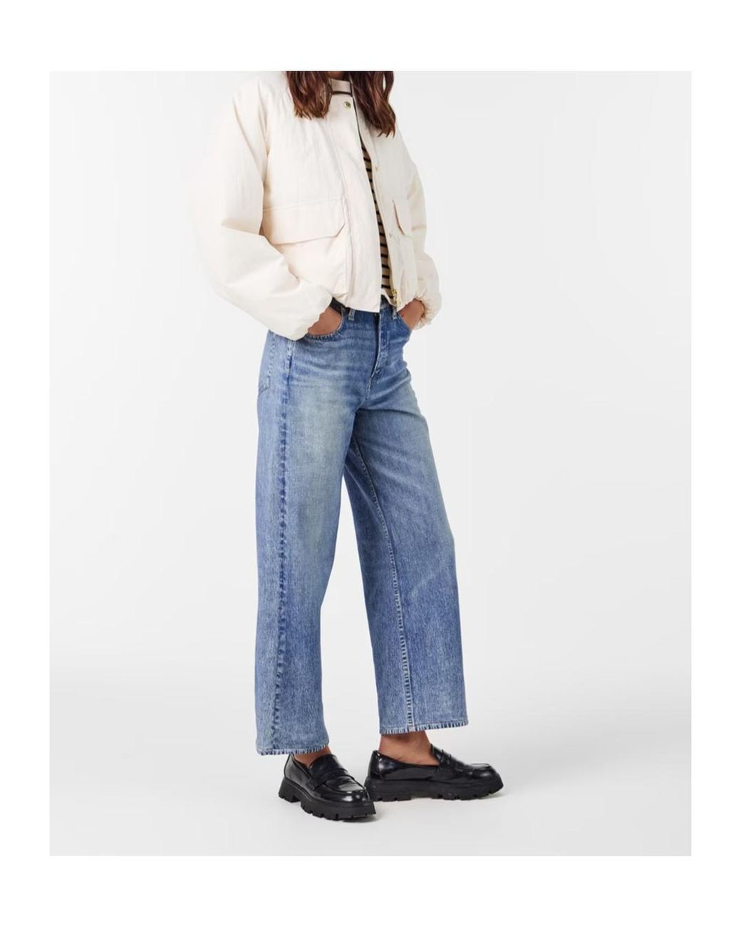 Rag & Bone Blue Waistband Denim Trousers