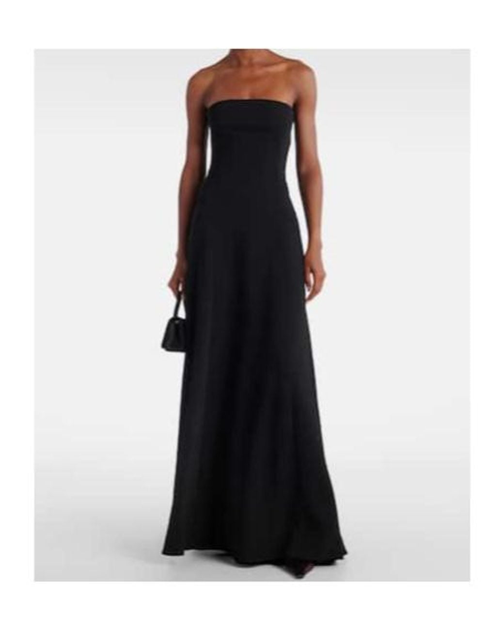 Solace London Black Helena Strapless Gown