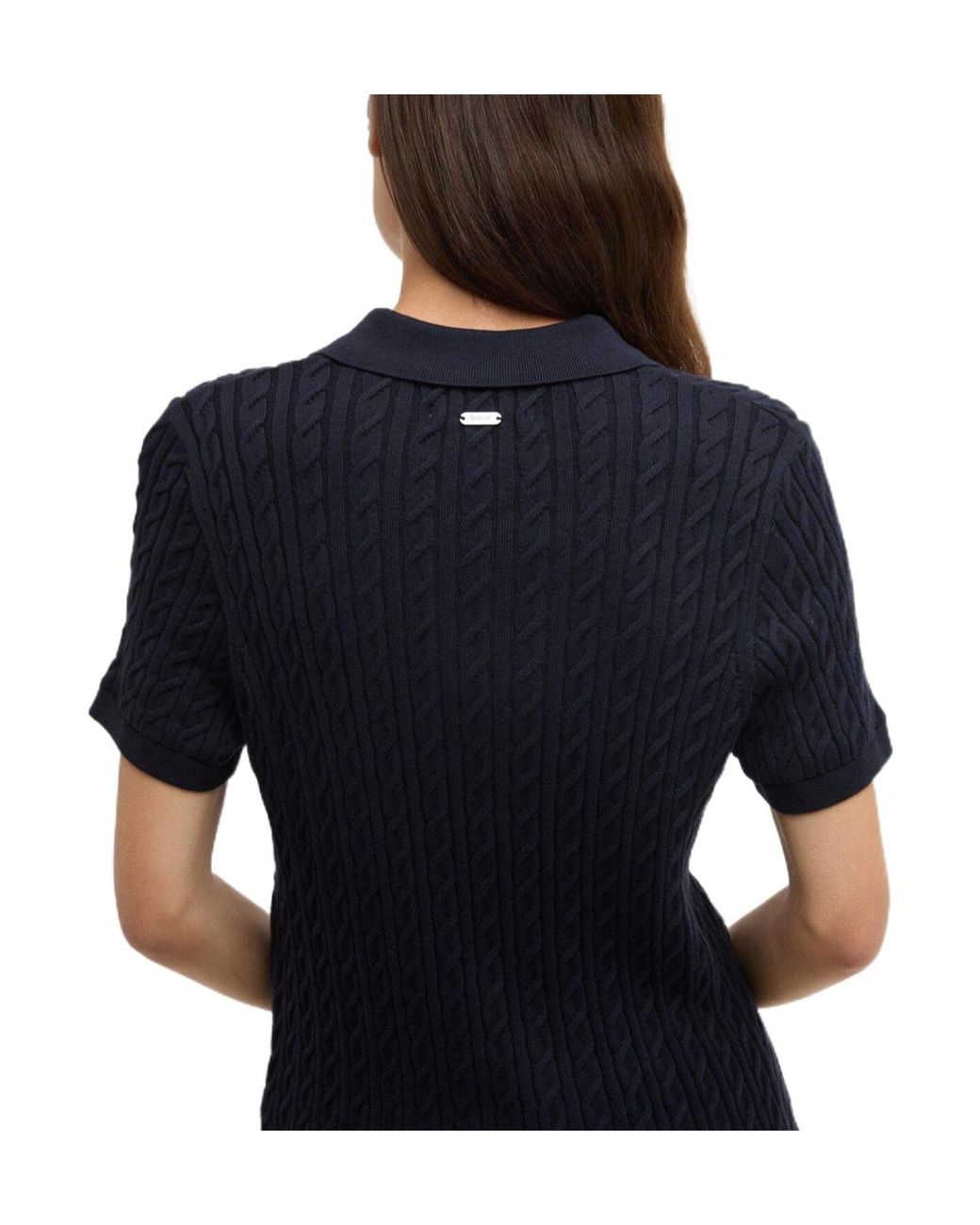 Barbour Blue Classic Short-Sleeve Sweater