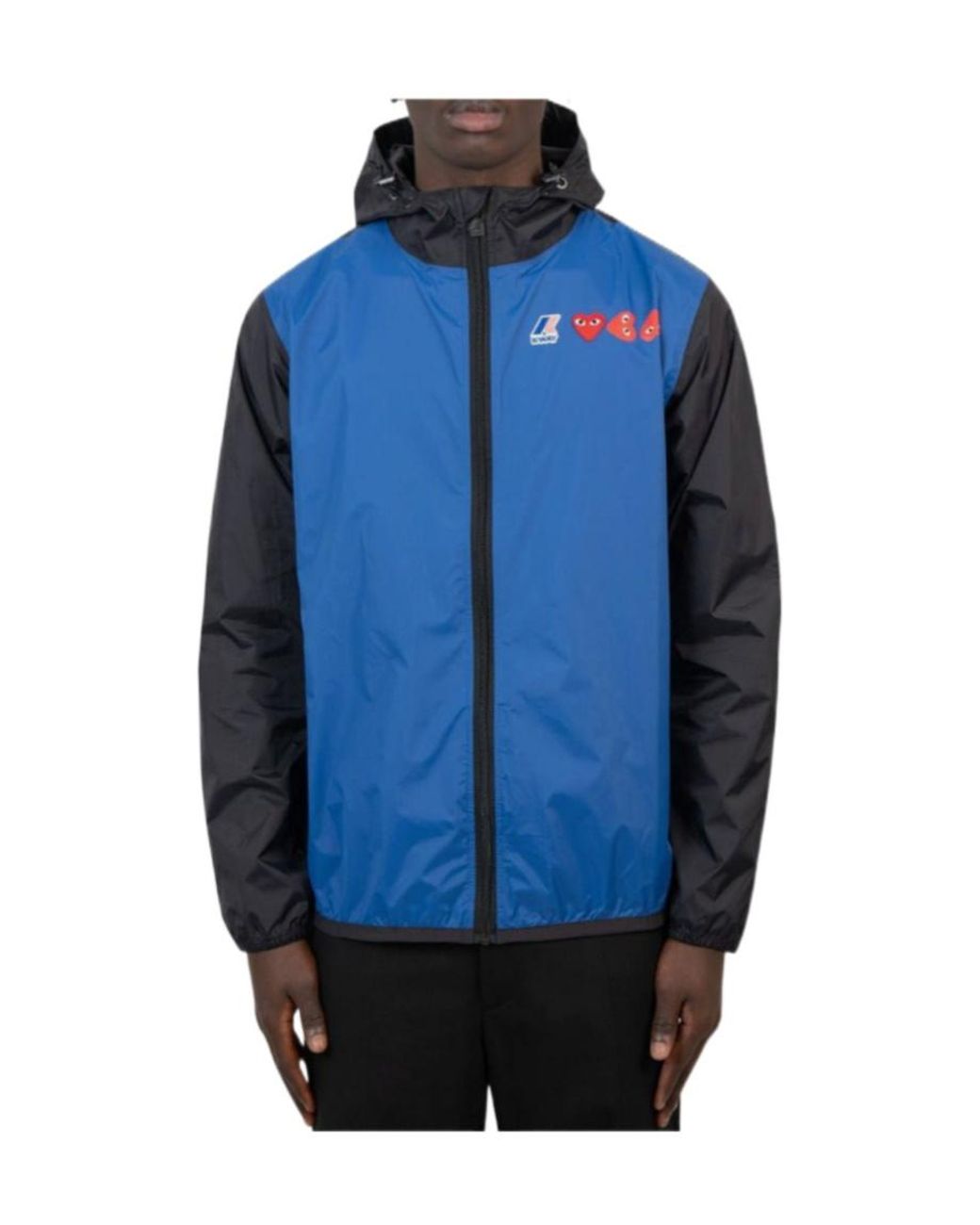 COMME DES GARÇONS PLAY Blue Hooded Casual Jacket for men