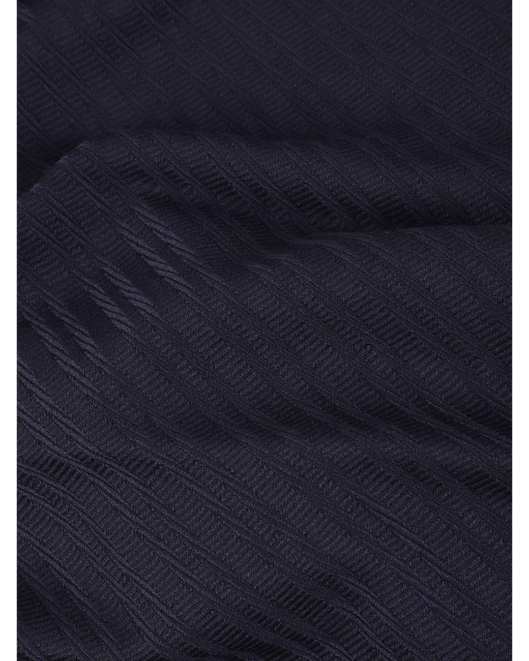 Emporio Armani Blue Frayed Edge Scarf for men