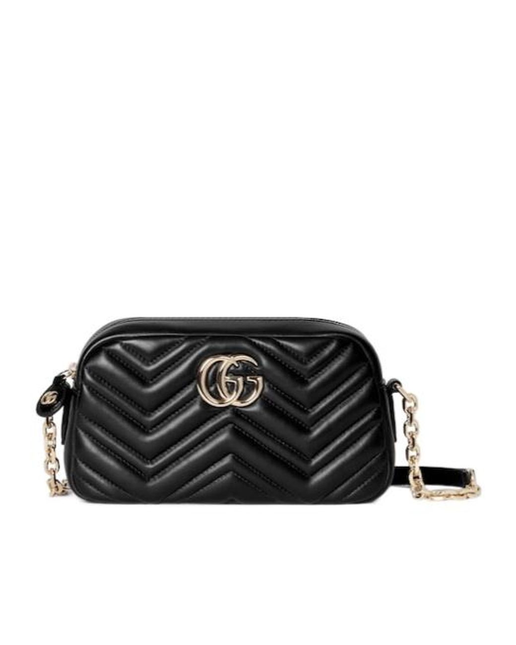 Gucci Black Gg Marmont Small Camera Bag
