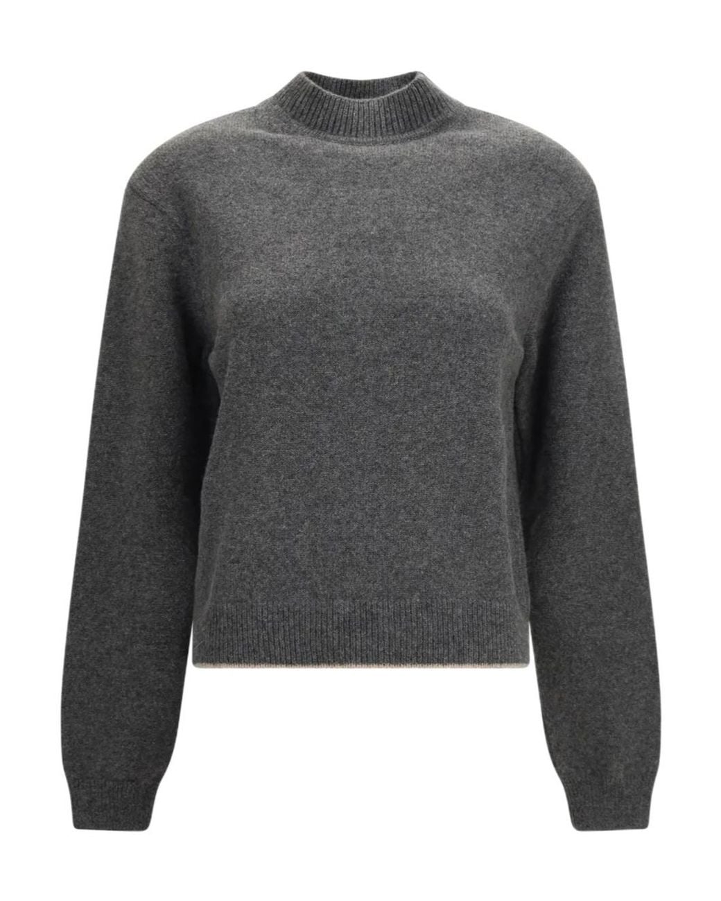 Jacquemus Gray La Maille Crewneck Knitted Sweater