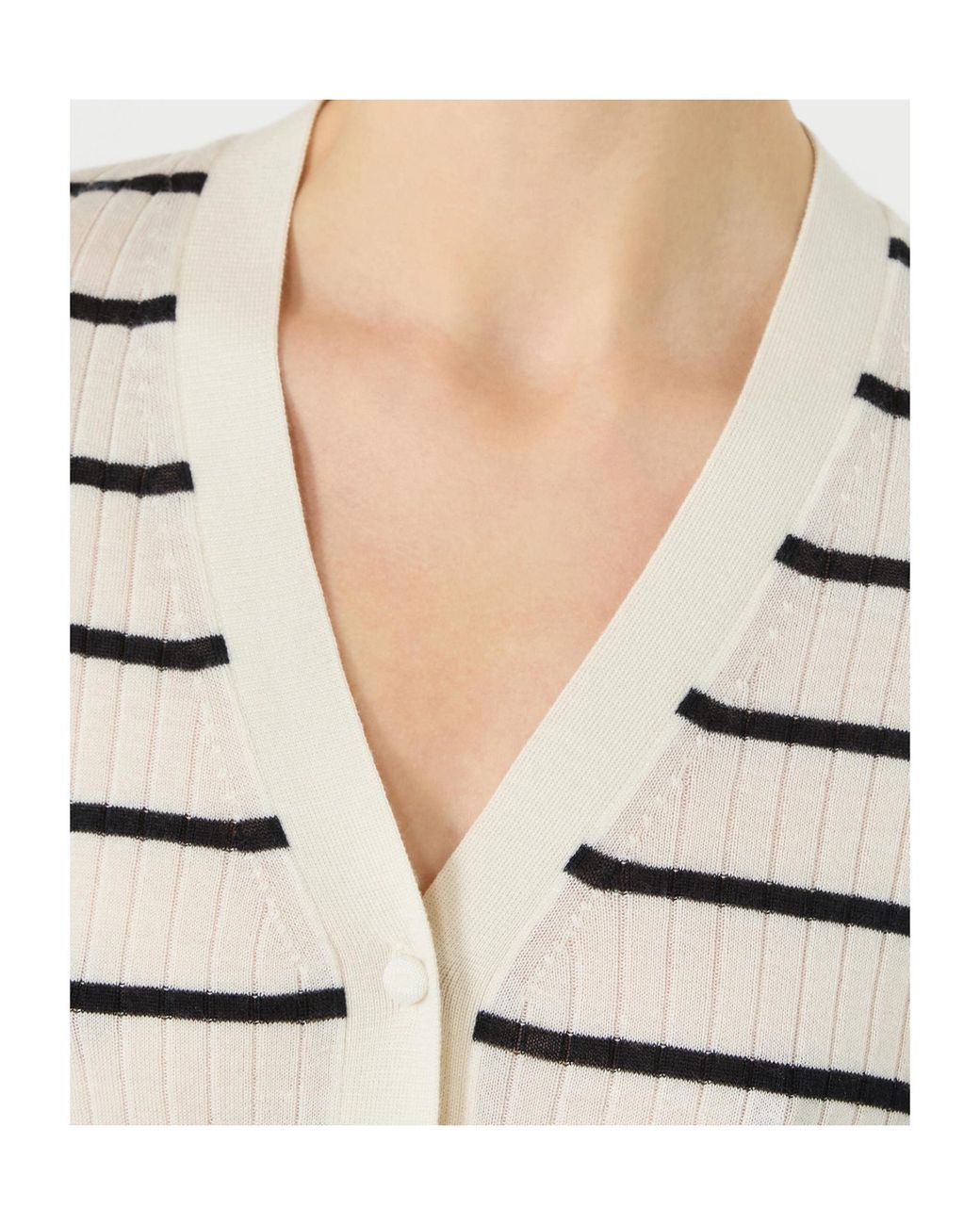 Max Mara Gray Pedale V-Neck Knitted Cardigan