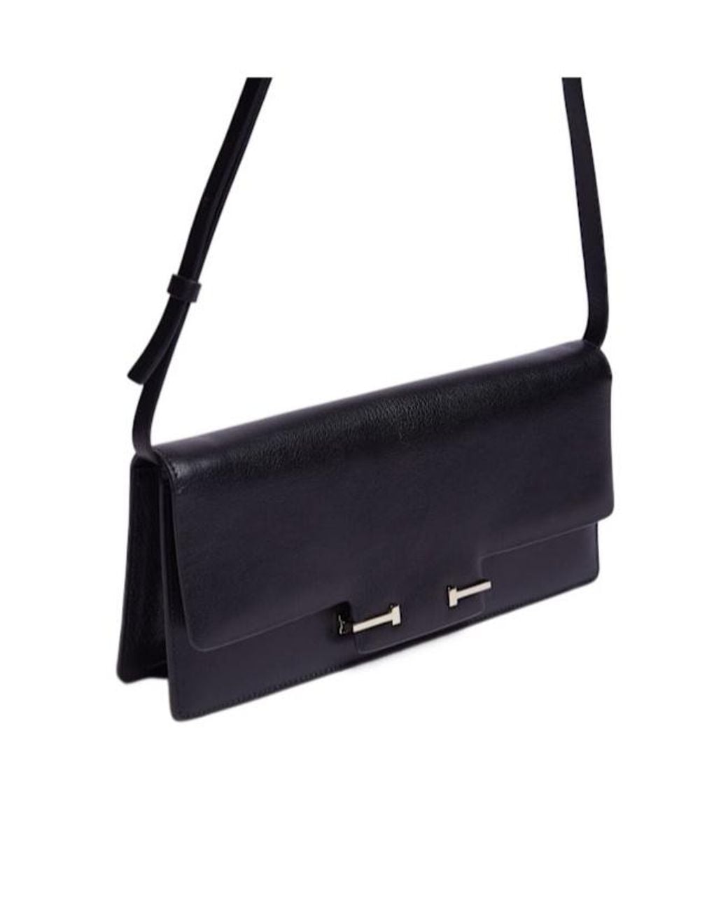 Tom Ford Black E/W Supple Grain Leather Shoulder Bag