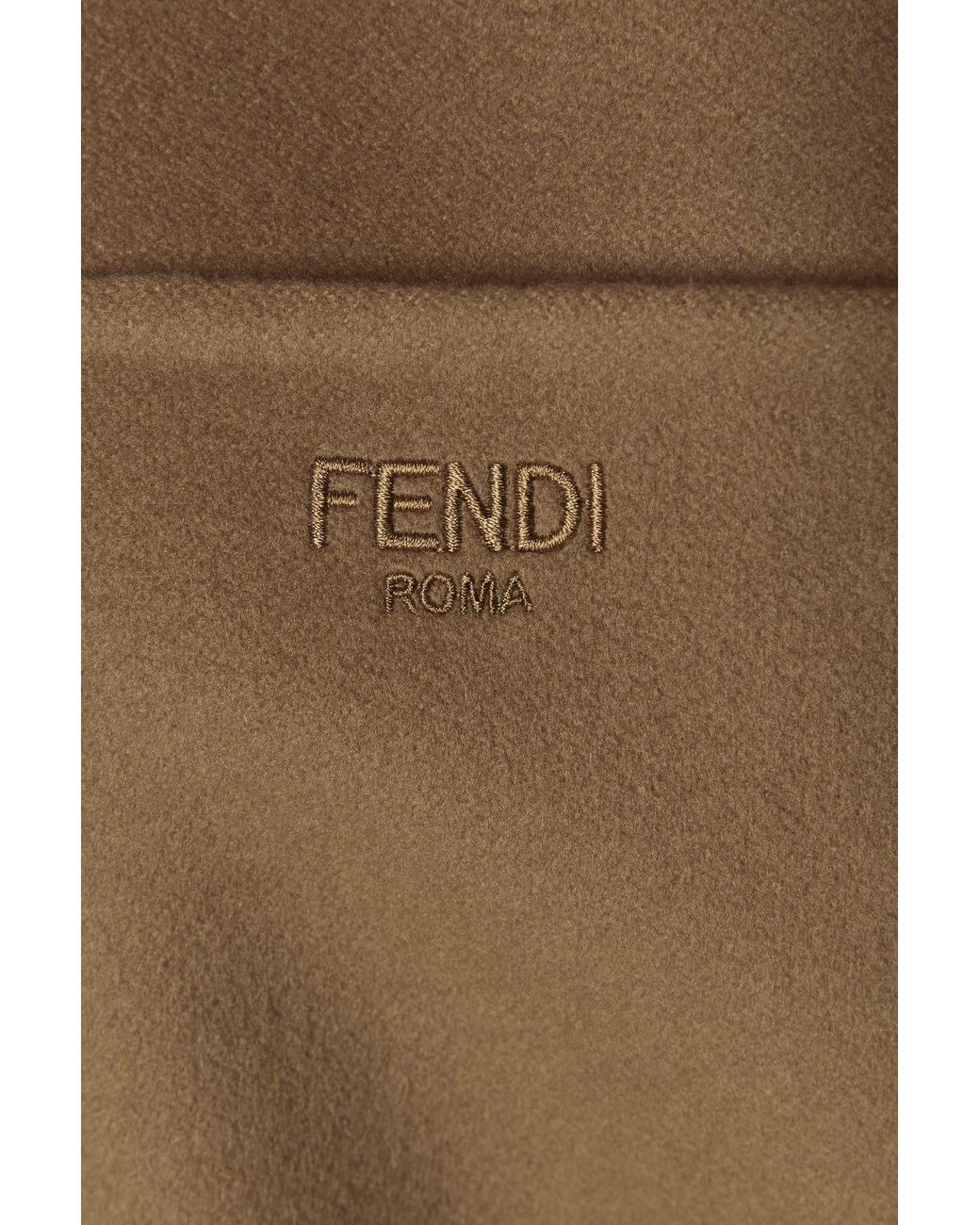 Fendi Natural Logo Plaque Belted Jacket