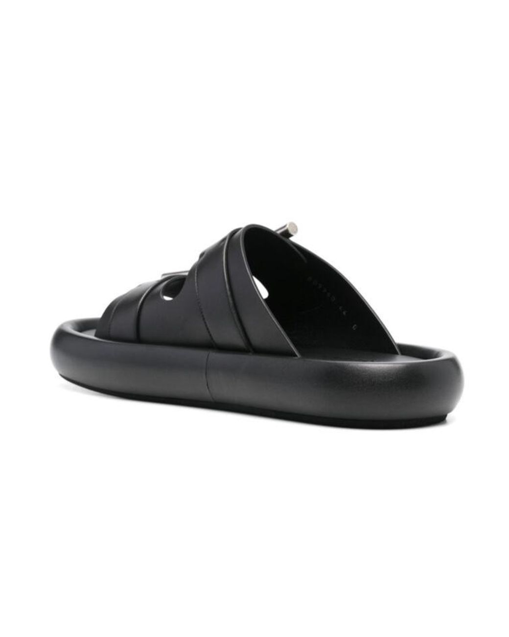 McQueen Black Double Buckle Slip-On Slides for men