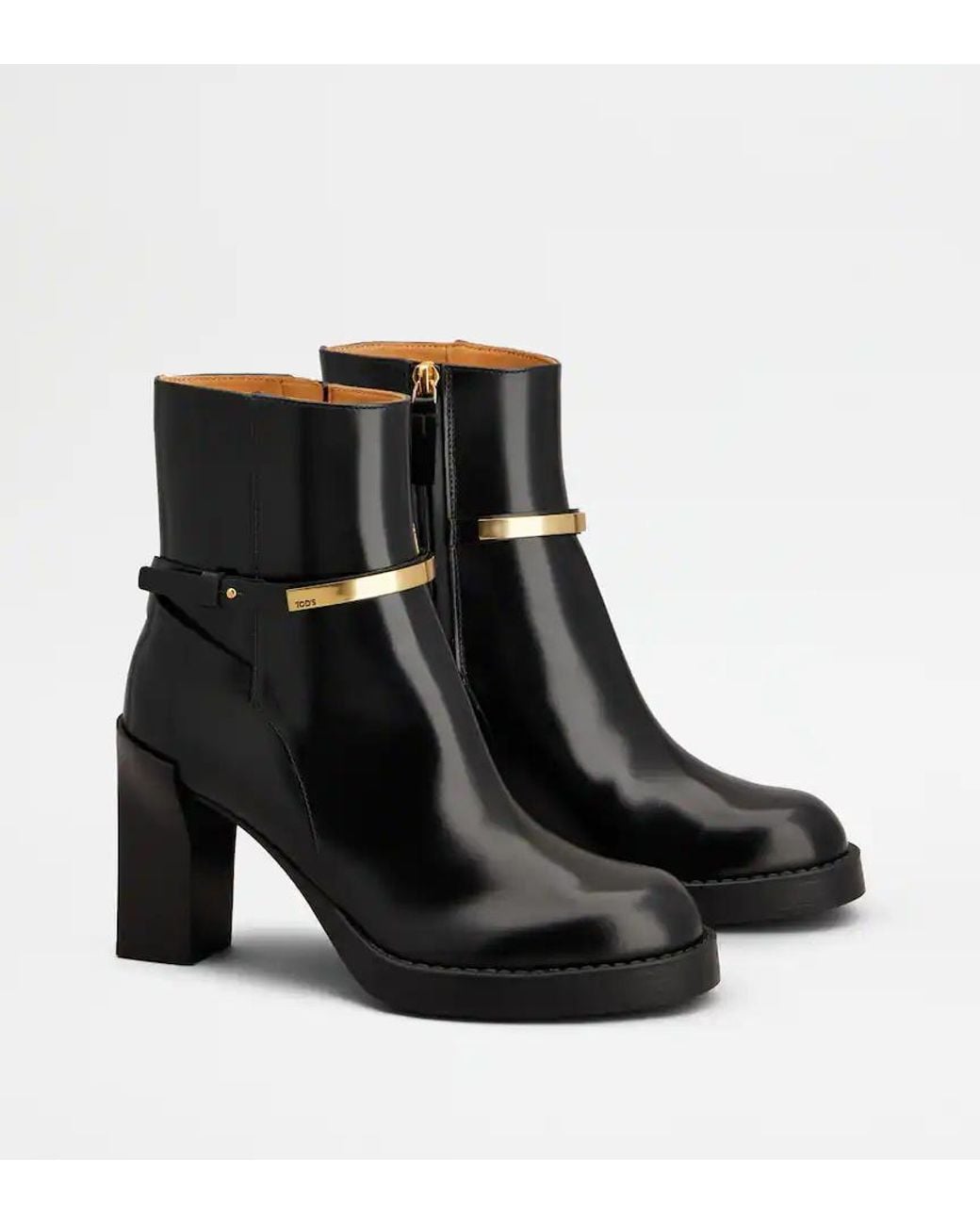 Tod's Black Zip-Up Ankle Boots