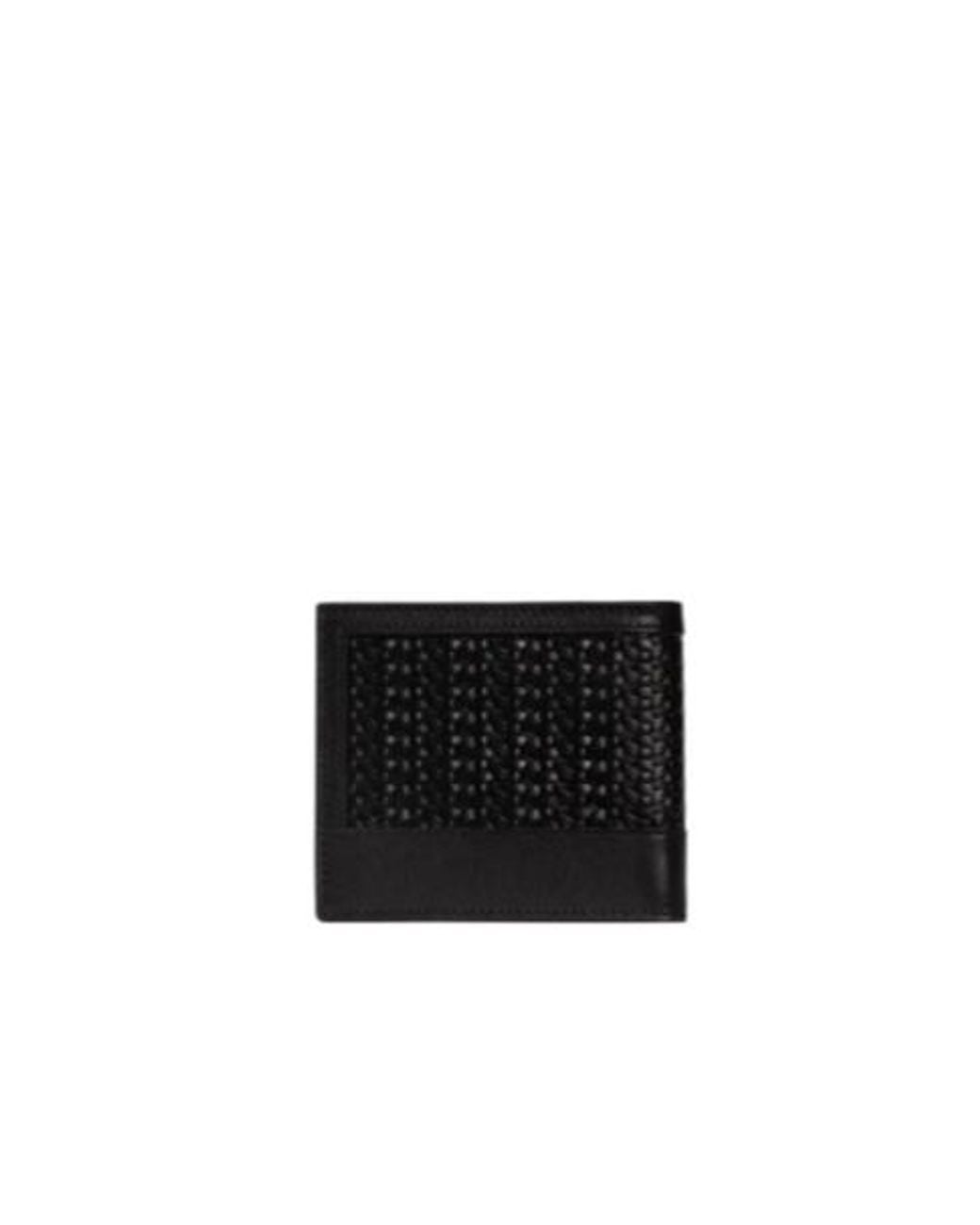 Dolce & Gabbana Black Logo Stamp Bi-Fold Wallet for men