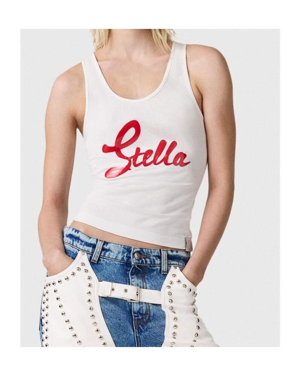 Stella McCartney White Stella Vintage Tank Top