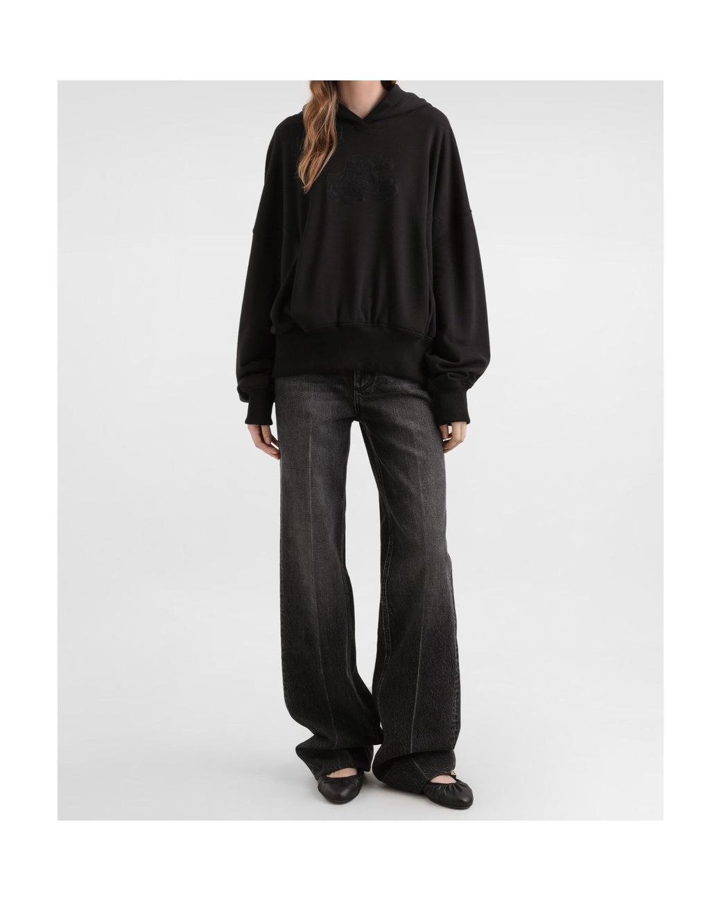 Dolce & Gabbana Black Long-Sleeve Hooded Sweatshirt