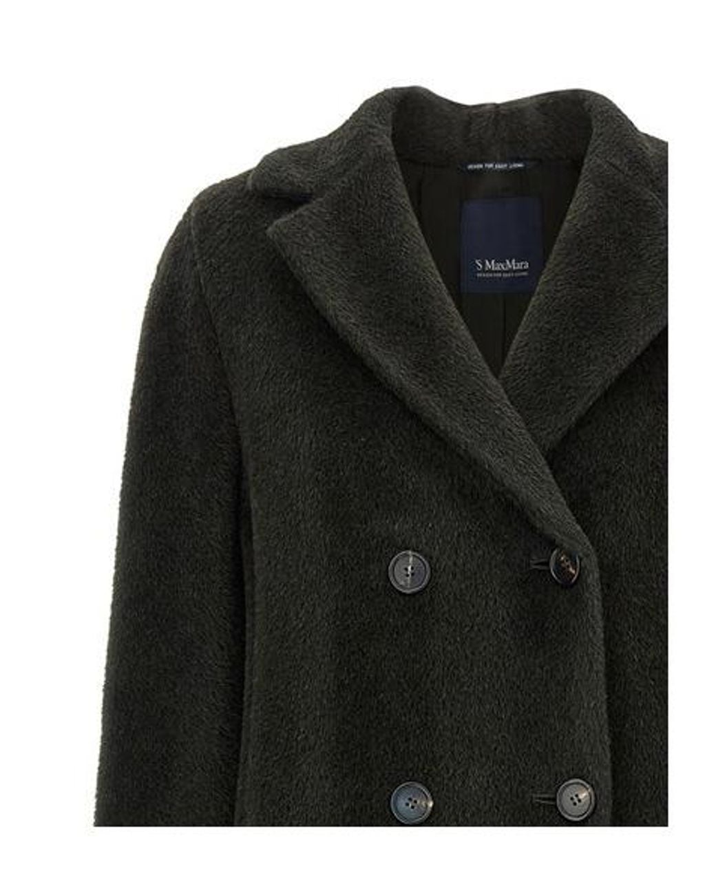 Max Mara Black 'S Rosanna Double-Breasted Coat